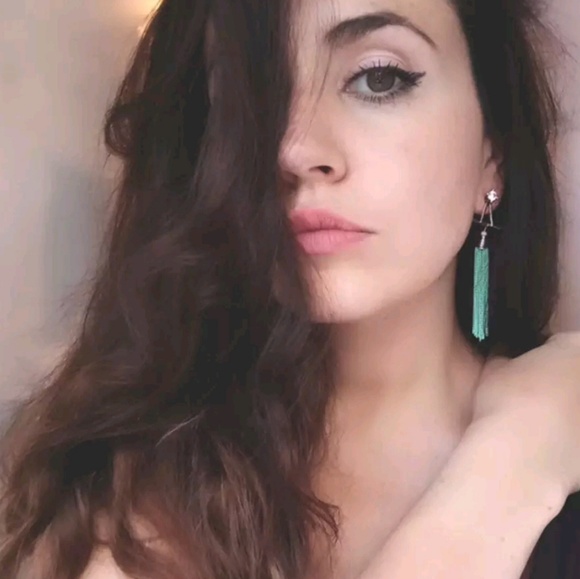 Green Tassel Dangle Women's Boho Earrings Jewelry - Picture 2 of 5